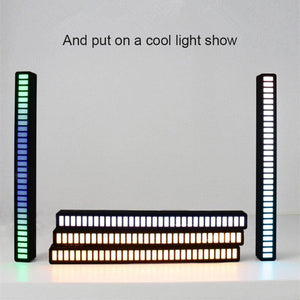 RGB USB Energy Saving Lamp Voice-activated Pickup Rhythm Light Car Ambient Lamp Music Atmosphere Light Game Light