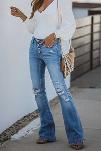 Fashion Casual Slim Flare Jeans