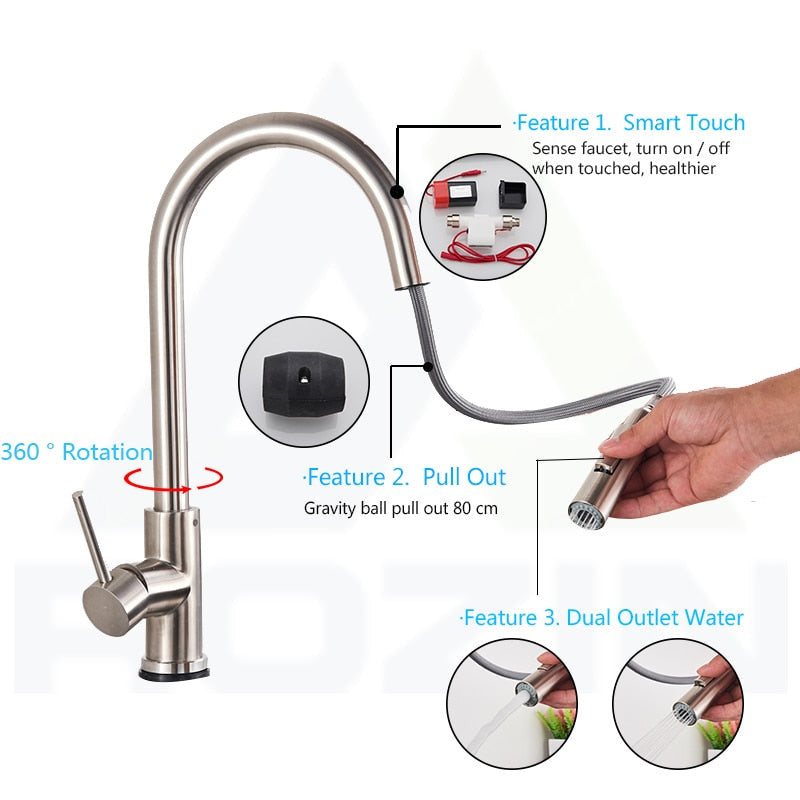 Klaus Smart Touch Kitchen Faucet