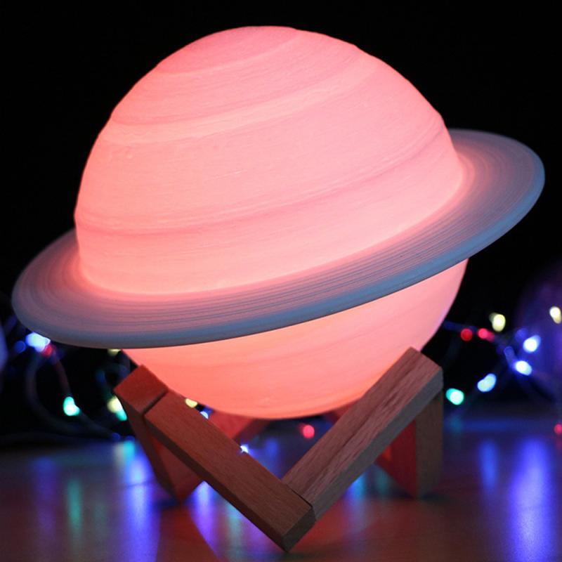 Lámpara de Saturno que cambia de color