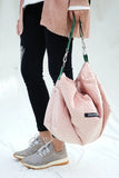 Pink Simple Style Women Backpack Shoulder Bag
