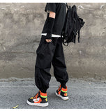 Pantalones estilo japonés con bolsillos grandes