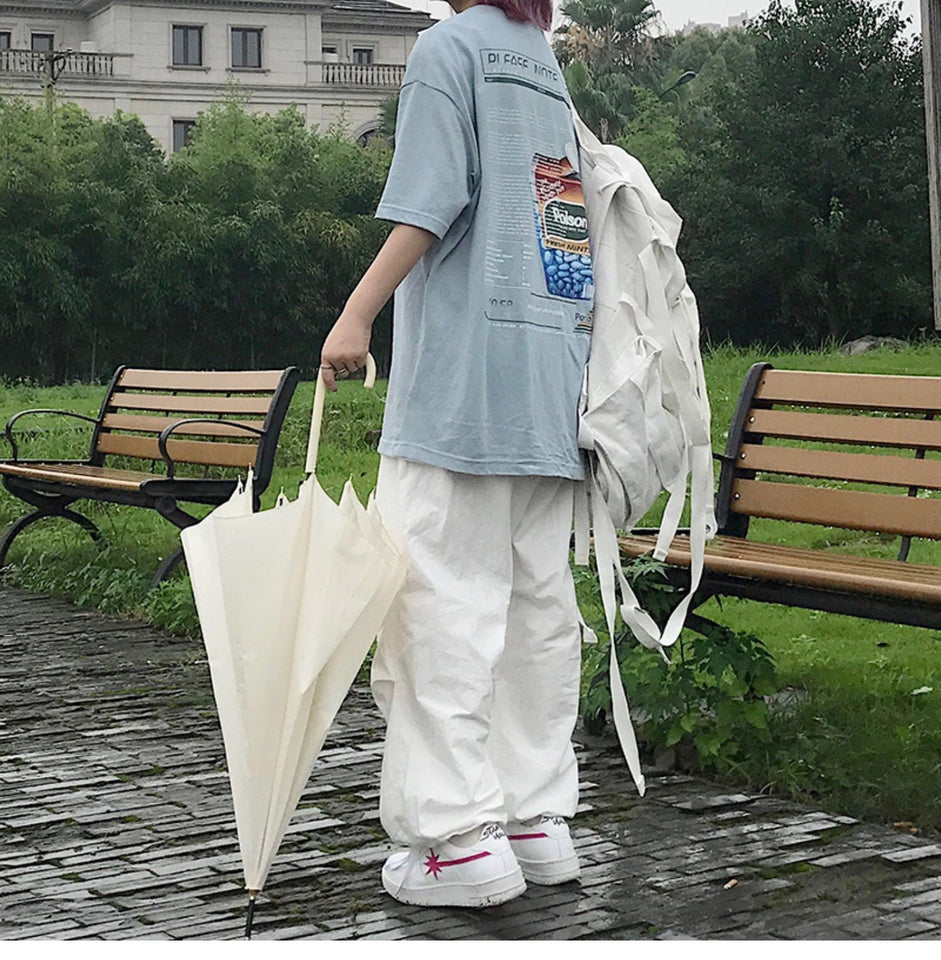 Hose im japanischen Stil mit großen Taschen
