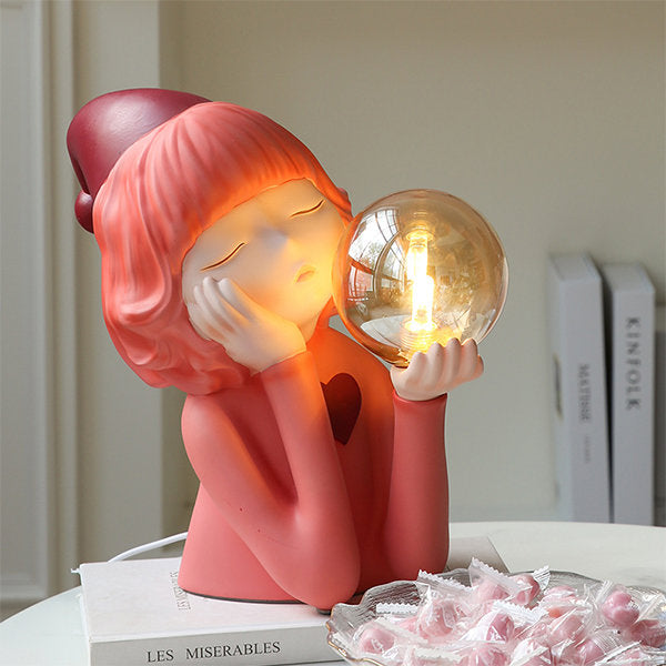 Jolie fille lampe