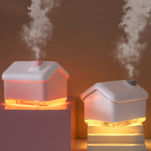 Kawaii Mini House Air Humidifier with Warm Light