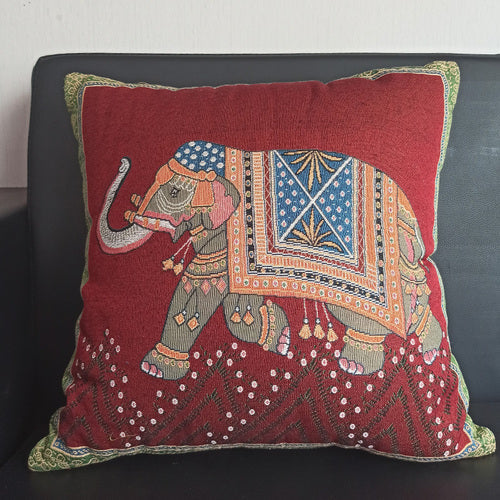 Ethnic style elephant pillowcase double-sided embroidered pillowcase sofa cushion