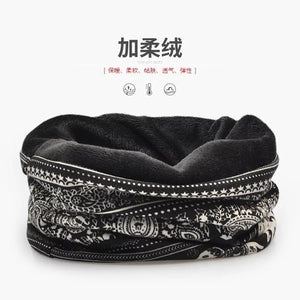 Winter outdoor windproof warm neck cover thickened sports headscarf cold hood hat men's and women's