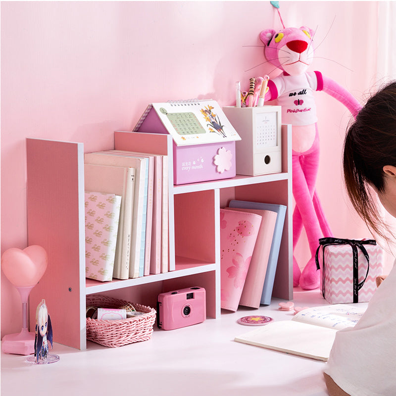 Organizador de escritorio irregular rosa dulce