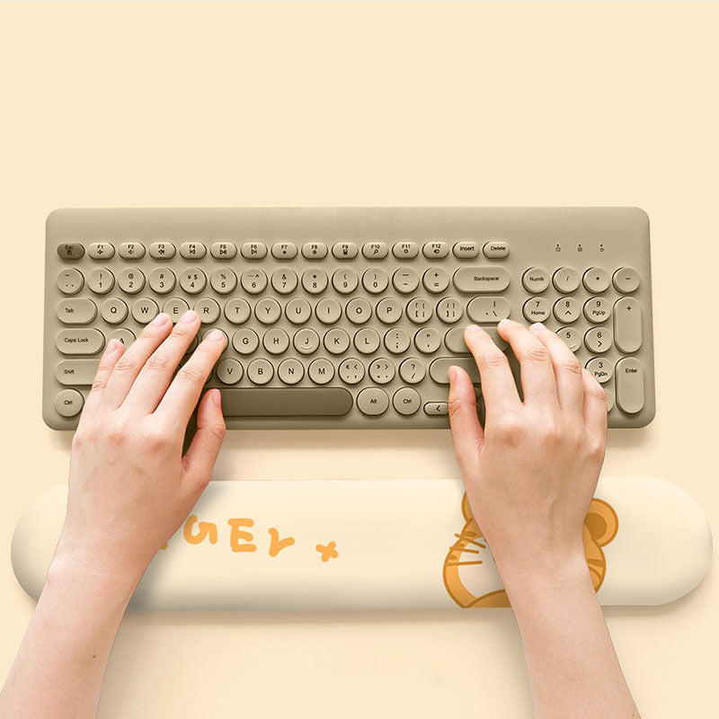 Alfombrilla de ratón con diseño de tigre y reposamuñecas para teclado