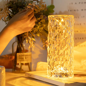 Lampe de nuit en cristal chic avec guirlande lumineuse