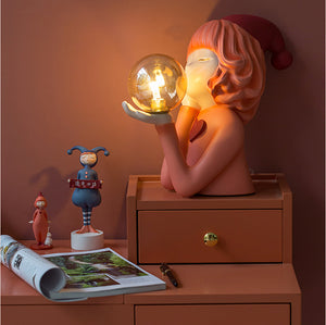 Jolie fille lampe