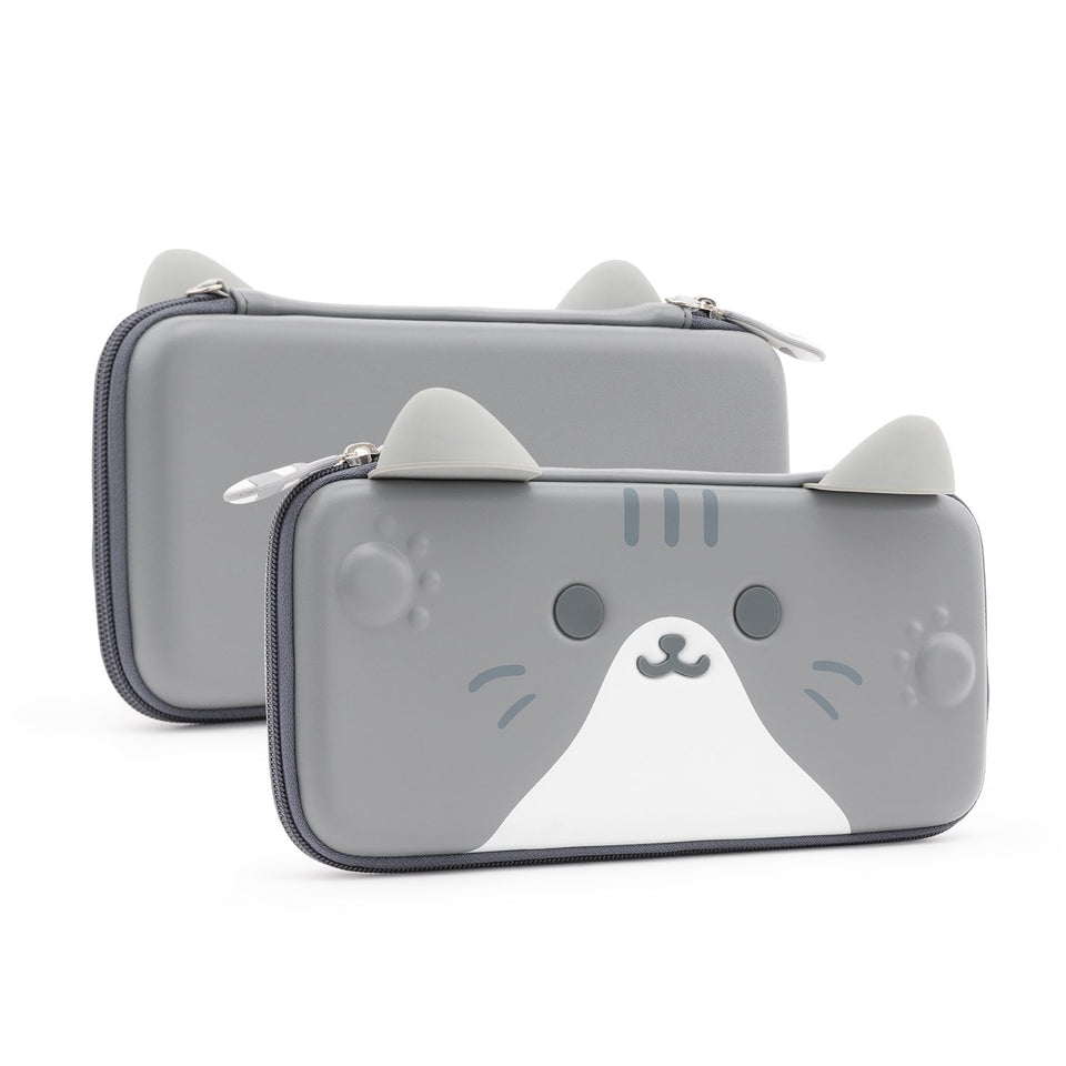 Funda protectora para Nintendo Switch con orejas de gato y Corgi