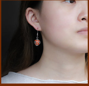Tibetan-style style earrings, literary temperament, retro simple earrings, women's autumn and winter