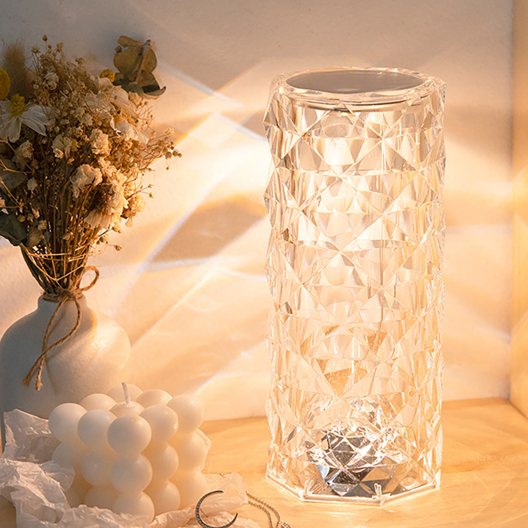 Lampe de nuit en cristal chic avec guirlande lumineuse