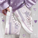 Lavender High Cut Canvas Shoe Sneakers