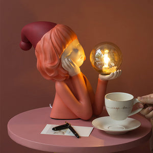 Jolie fille lampe