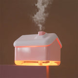 Humidificateur d'air Kawaii Mini House avec lumière chaude