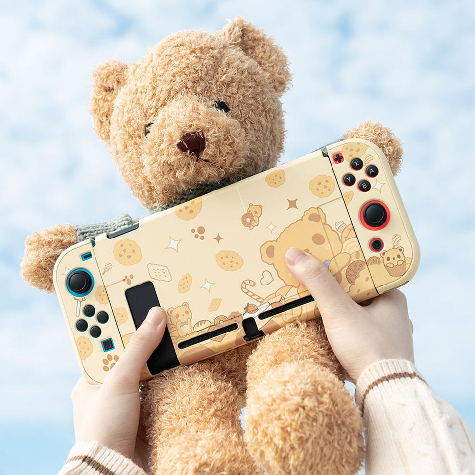 Lindo estuche de oso de dibujos animados para Nintendo Switch