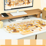 Cute Cartoon Cat Mouse Pad y reposamuñecas para teclado