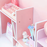 Organizador de escritorio irregular rosa dulce