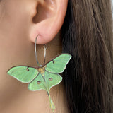 Fashion Simple Acrylic Green Butterfly Moth Earrings Women's High-quality Personality Earrings