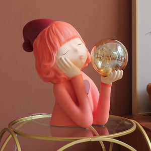 Jolie fille lampe