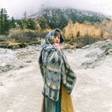 Ethnic Tibetan style versatile shawls, cloaks and blankets scarf