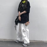 Hose im japanischen Stil mit großen Taschen