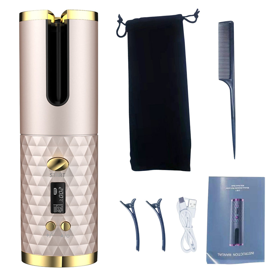 RECHARGEABLE AUTOMATIC HAIR CURLER