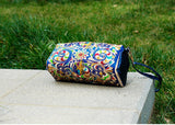 New National Style Embroidered Flower Bag Zipper Horizontal Casual Versatile Messenger Single Shoulder Bag Small Square Bag
