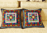 Ethnic Handicrafts Fabric Embroidery Pillowcase National Style Flower Picture Cushion cover