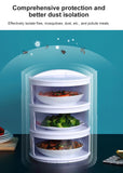 Transparent Stackable Food Stack Insulation Layers With Dust-Proof Cover