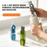 3 in 1 U-shaped cup mouth milk bottle clean brush