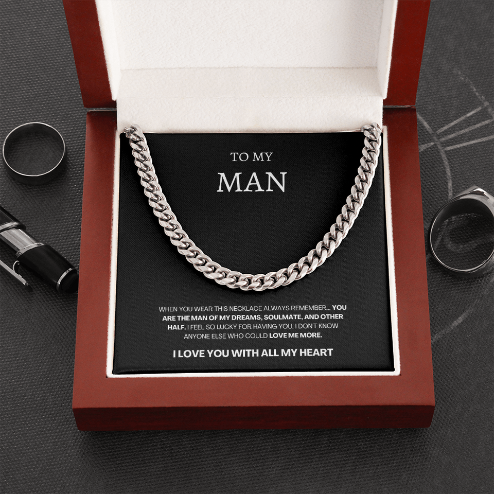 To My Man - You Are The Man Of My Dreams Necklace