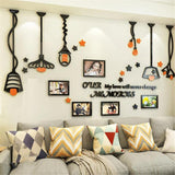 3D Acrylic DIY Photo Frame Wall Sticker Decal Art Office Bedroom Home Decorative
