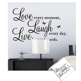 Live Love Butterfly Wall Sticker Living Room Home Decoration Creative Decal DIY Mural Wall Art