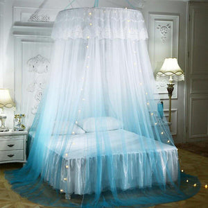 Ceiling-Mounted Mosquito Net Free Installation Home Dome Foldable Bed Canopy