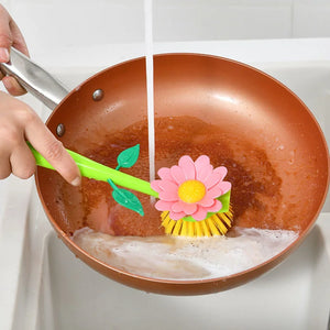 Cepillo de cocina Olla Sartén no aceitosa Cepillo Lavar ollas y platos Cepillo de limpieza creativo 