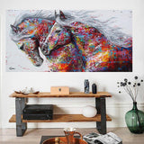 Lienzo Running Horse Art Print Paintings Cuadro de pared sin marco Póster colorido para la decoración del hogar de la sala de estar 