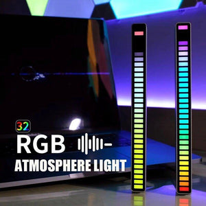 RGB USB Energy Saving Lamp Voice-activated Pickup Rhythm Light Car Ambient Lamp Music Atmosphere Light Game Light