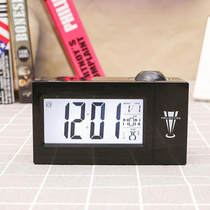 Digital Clock Binwo Bedside Time Projection Alarm Clock With 4" BIG LED Display For Day Date Temperature  Humidity  Loud Alarm Clock with Smart Backlight