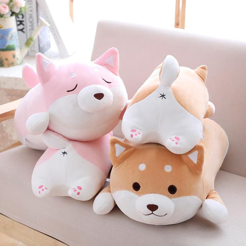 Precioso y lindo perro Shiba Inu, juguetes de peluche suaves rellenos