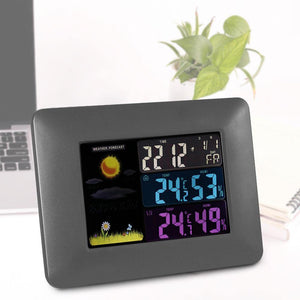 Multi-functional Wireless Digital Thermometer Hygrometer Colorful LCD Weather Forecast Clock