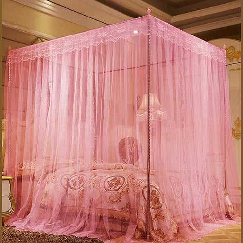 1.8 x 2m Luxury Princess Style Bed Netting Curtain Panel Bedding Canopy Four Corner Mosquito Net