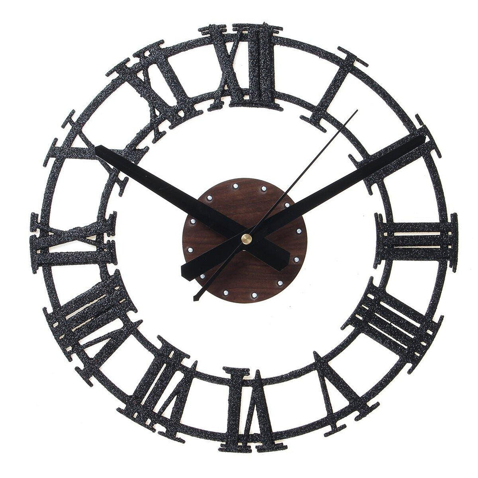 12'' Wall Decor Clock European Vintage Clock Large Roman Numerals Home Decor