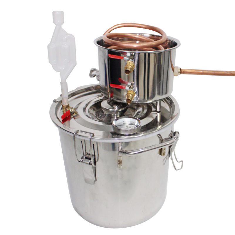 5 Gal Home Alcohol Distiller Moonshine Stainless Steel Water Alcohol Oil Brew Kit