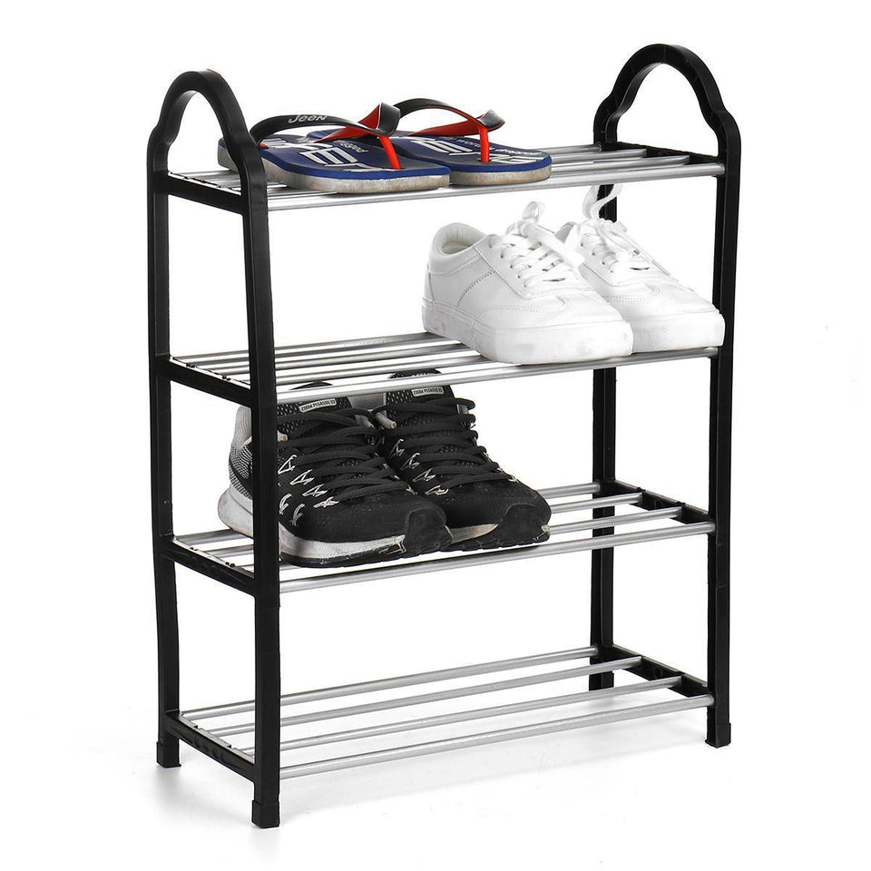 3/4 Tier Space Saving Shoe Storage Organizer Free Standing Shoe Tower Racks Shelves Shelf