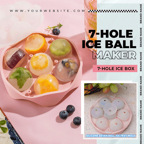 Forma de fabricante de cubitos de hielo de 7 cavidades para moldes de hielo de bolas de hielo