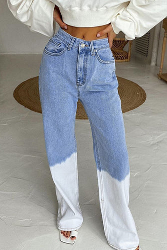 Personality Patchwork High Waist Jeans