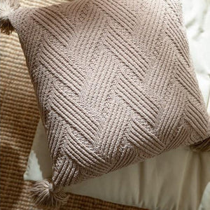 La taie d'oreiller en tricot nordique